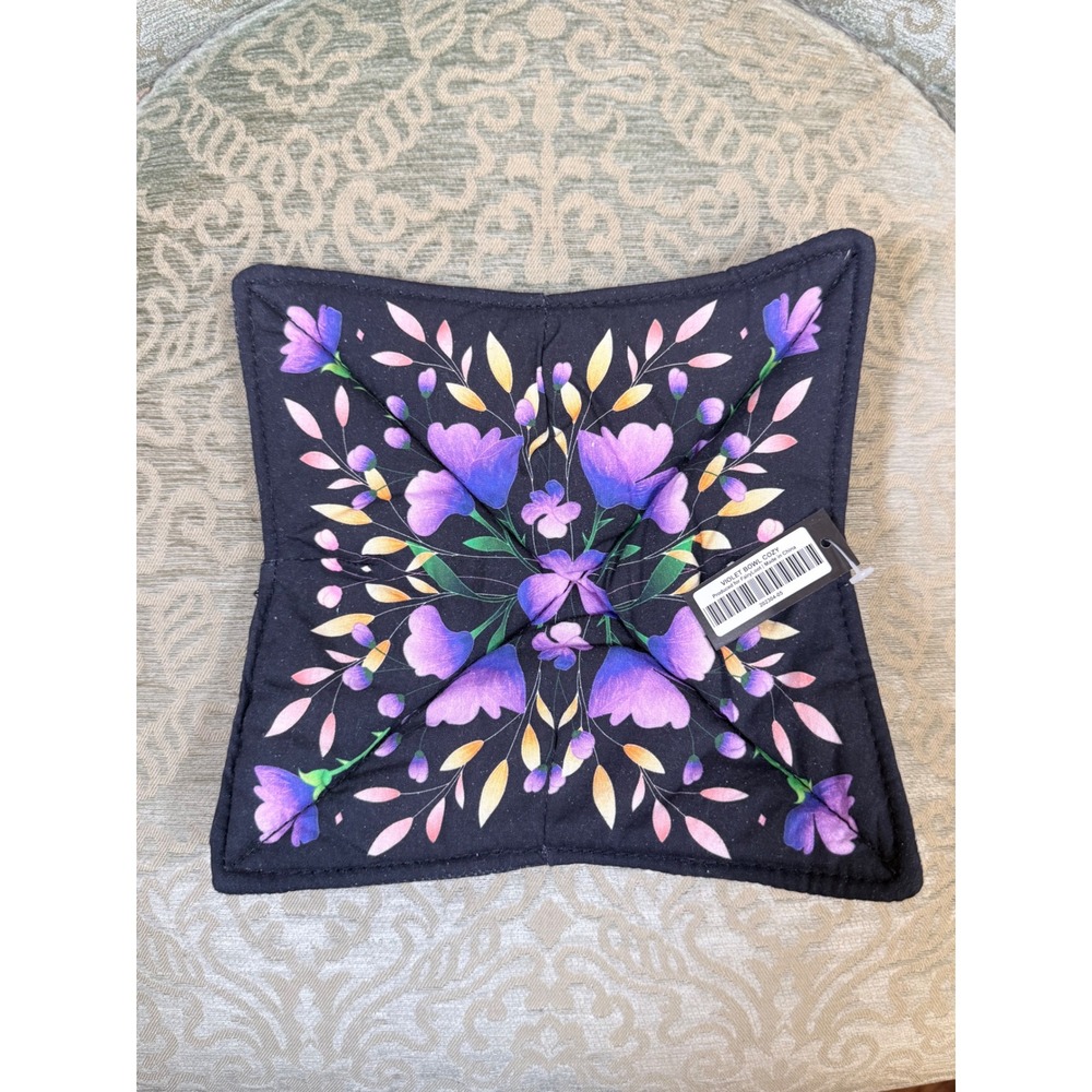 Fairyloot Violet Made of Thorns Bowl Cozy Gina Chen Dark Floral Pot Holder Black